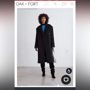 NWT Oak and Fort Oversized Wool Blend Coat